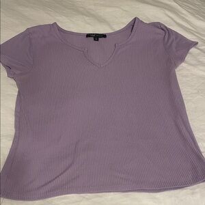 Women's Purple Ribbed Top